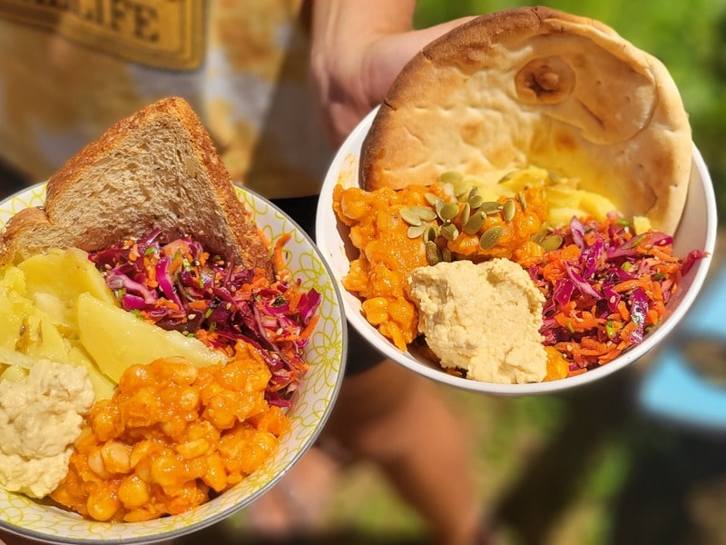 Beautiful vegan meal plating